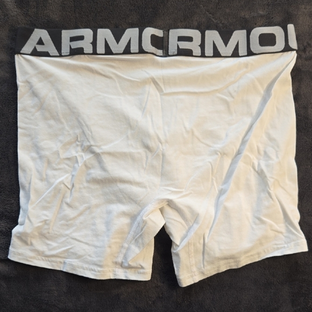Under Armour White Boxer Briefs Stretchy Athletic Fit - Picture 4 of 4